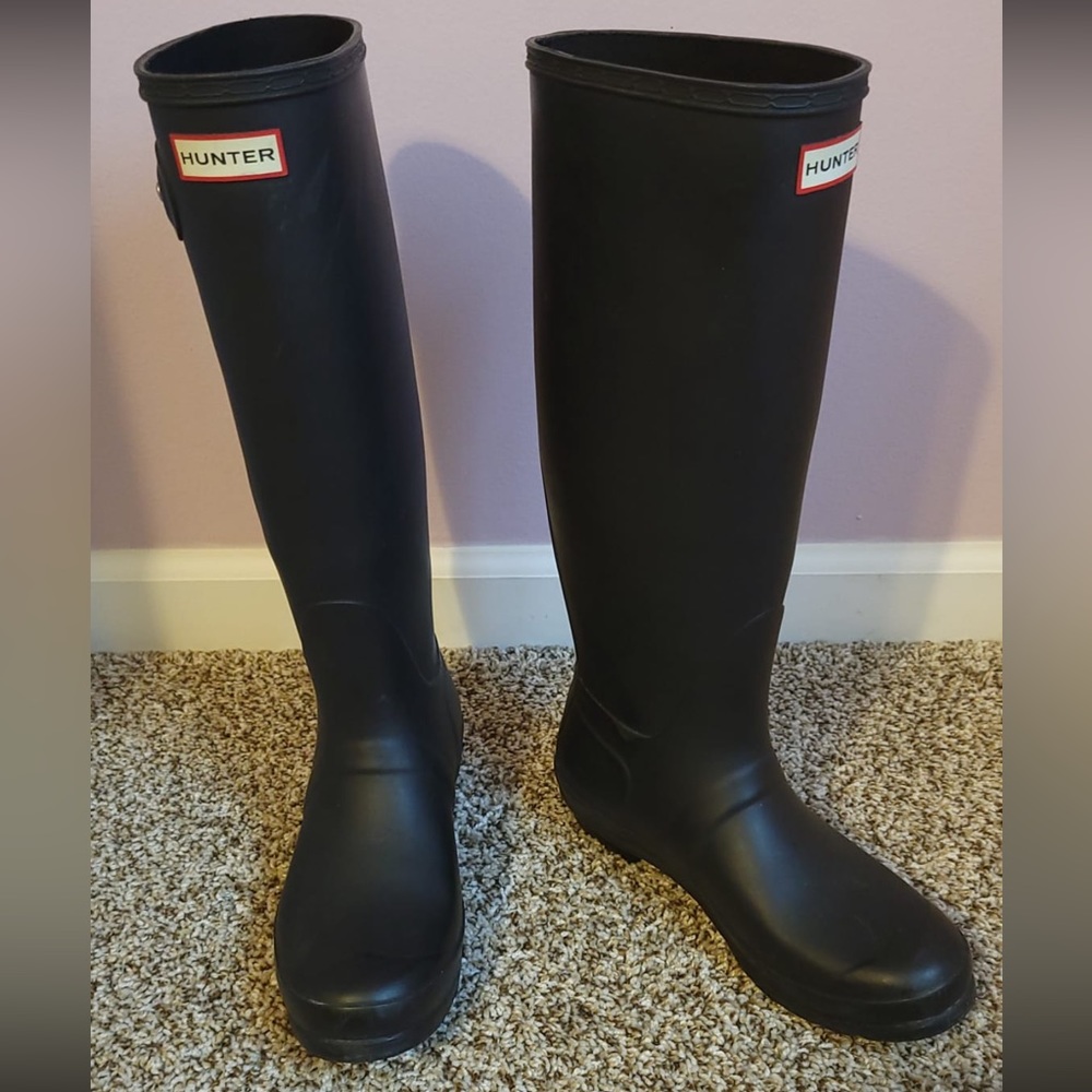 Hunter Black Tall Women's Rain Boots
